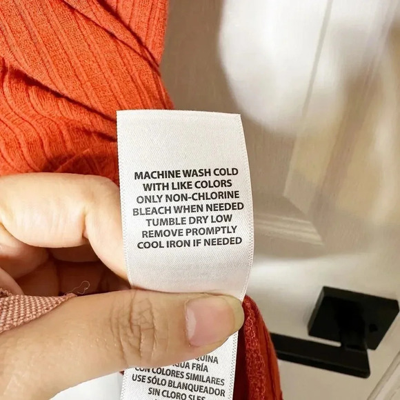 IDYLLWIND Miranda Lambert Size L Burnt Orange Ribbed Ruched Short Sleeve Tee - Picture 5 of 6